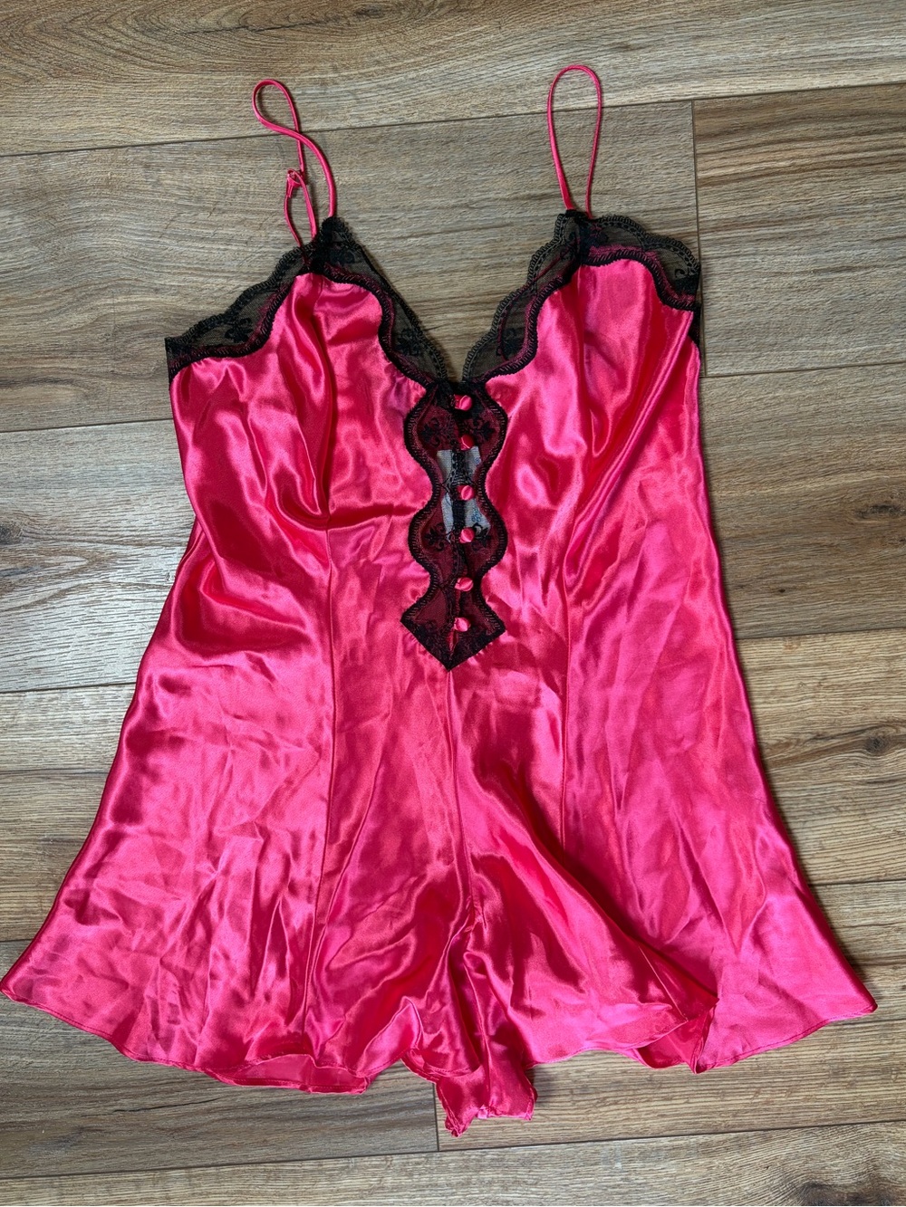 Vtg 80s Undercover Wear romantic whimsigoth coquette BarbieCore Lace Romper - Picture 2 of 15